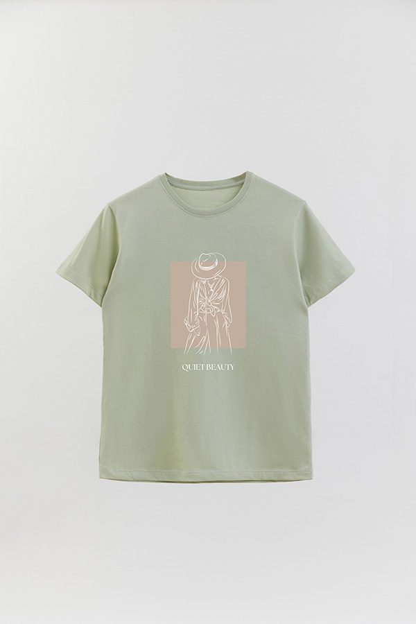 REMERA BASICA ESTAMPADA QUIET BEAUTY
