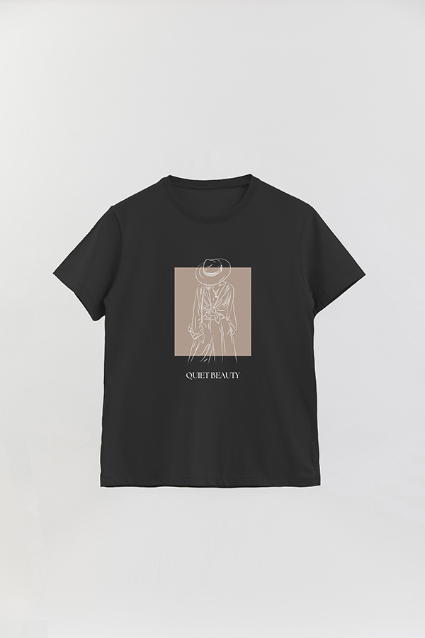 REMERA BASICA ESTAMPADA QUIET BEAUTY