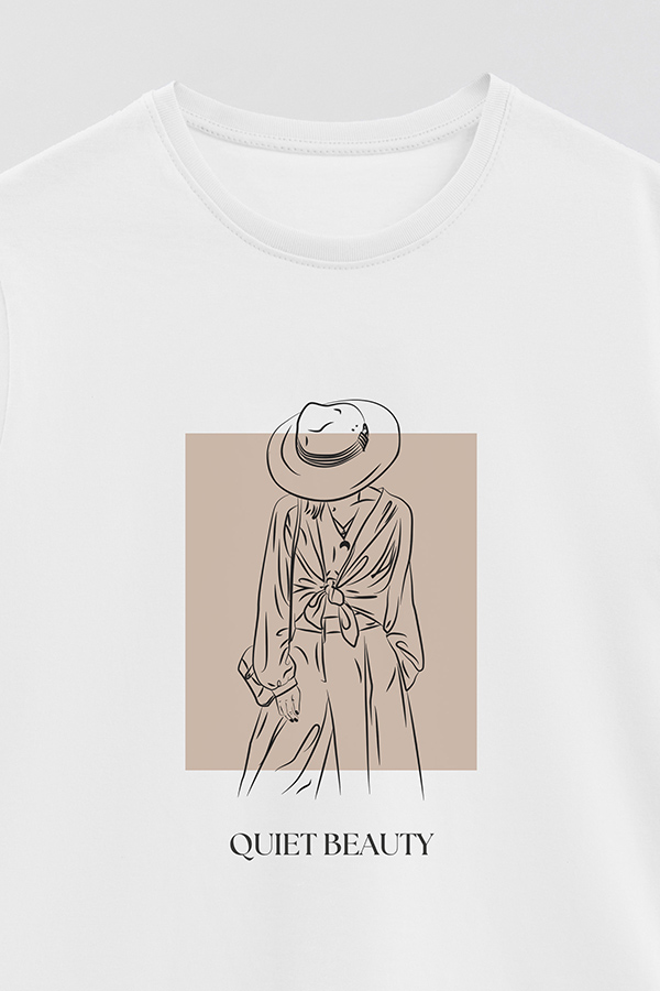 REMERA BASICA ESTAMPADA QUIET BEAUTY