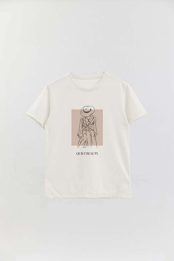 REMERA BASICA ESTAMPADA QUIET BEAUTY