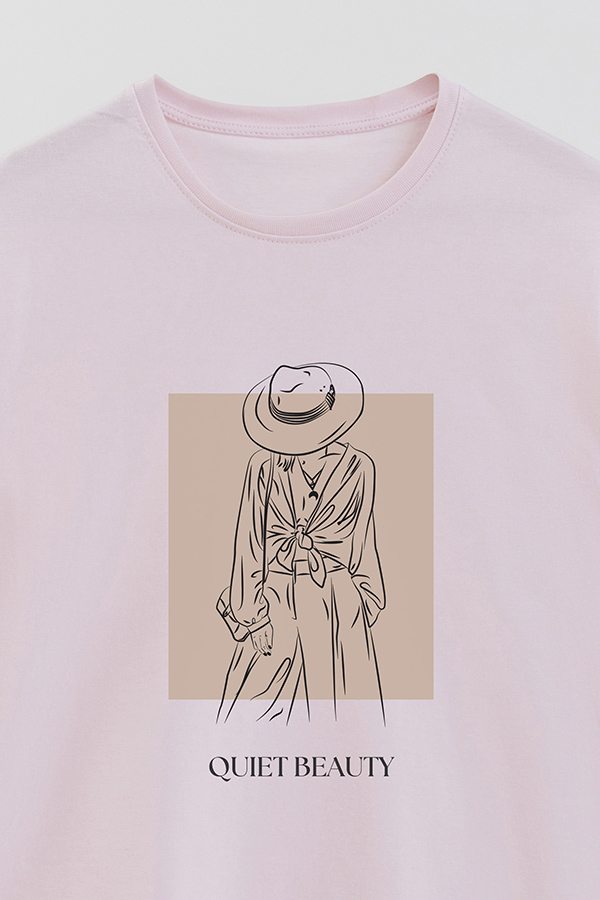 REMERA BASICA ESTAMPADA QUIET BEAUTY