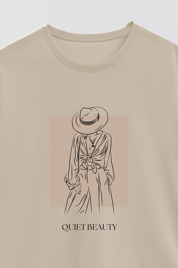 REMERA BASICA ESTAMPADA QUIET BEAUTY