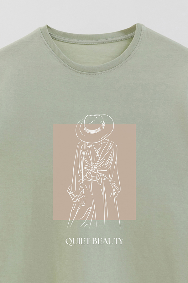 REMERA BASICA ESTAMPADA QUIET BEAUTY