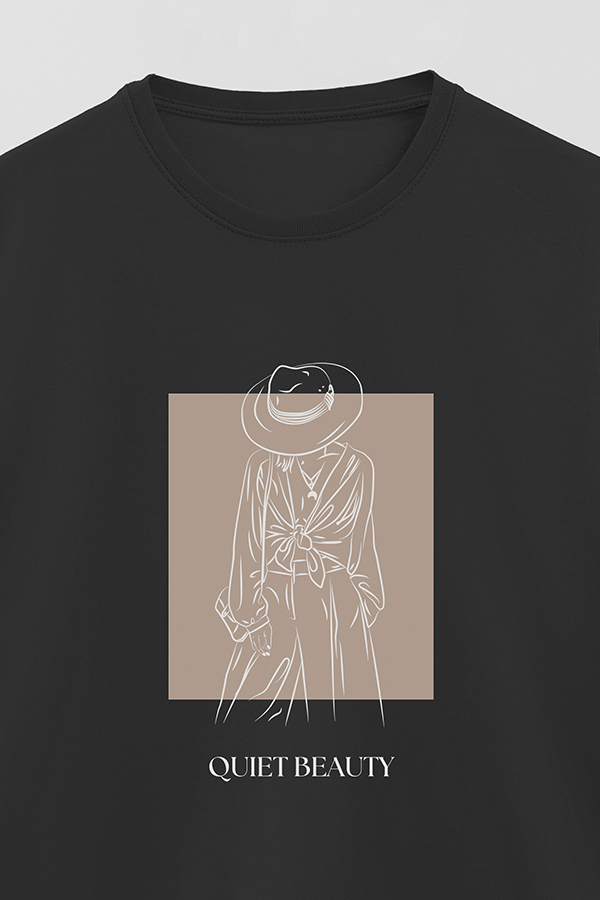 REMERA BASICA ESTAMPADA QUIET BEAUTY