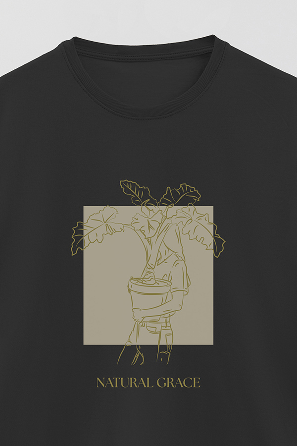 REMERA BASICA ESTAMPADA NATURAL GRACE