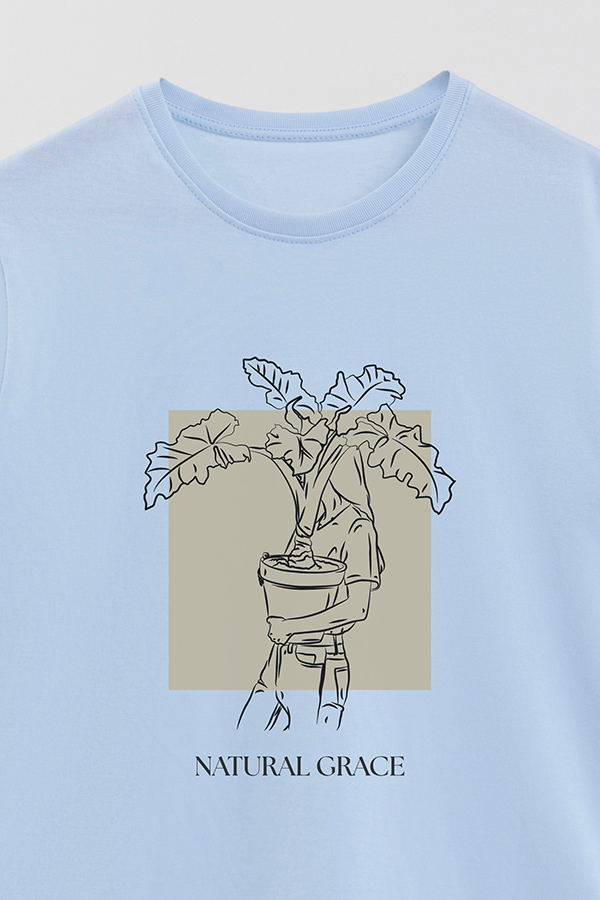 REMERA BASICA ESTAMPADA NATURAL GRACE