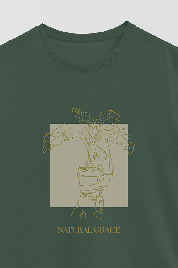 REMERA BASICA ESTAMPADA NATURAL GRACE