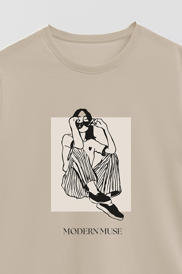 REMERA BASICA ESTAMPADA MODERN MUSE