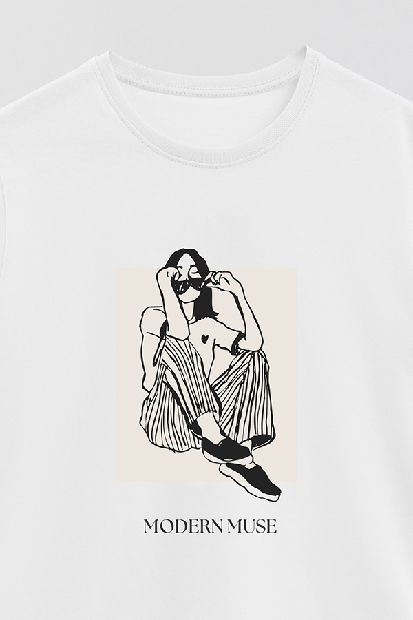REMERA BASICA ESTAMPADA MODERN MUSE