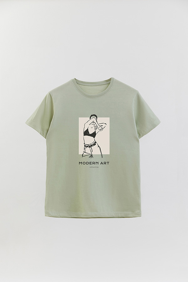 REMERA BASICA ESTAMPADA MODERN ART