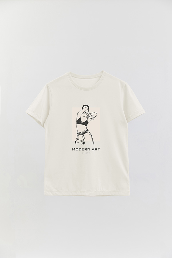 REMERA BASICA ESTAMPADA MODERN ART