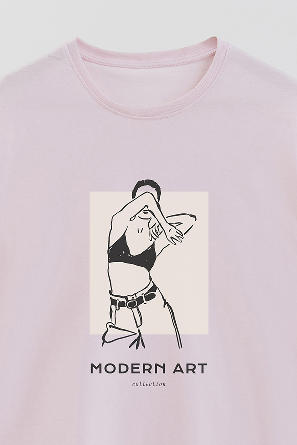 REMERA BASICA ESTAMPADA MODERN ART