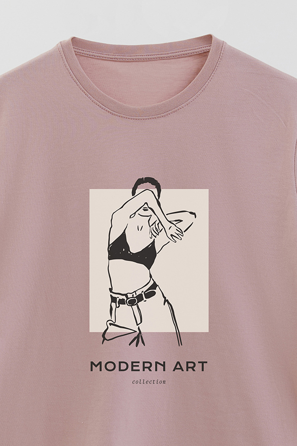 REMERA BASICA ESTAMPADA MODERN ART