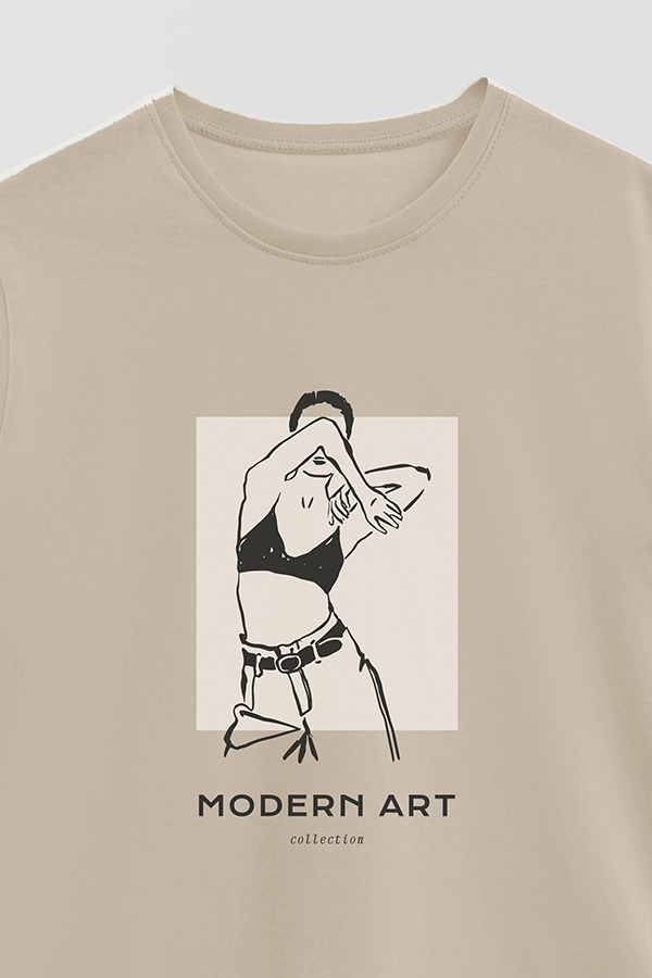REMERA BASICA ESTAMPADA MODERN ART