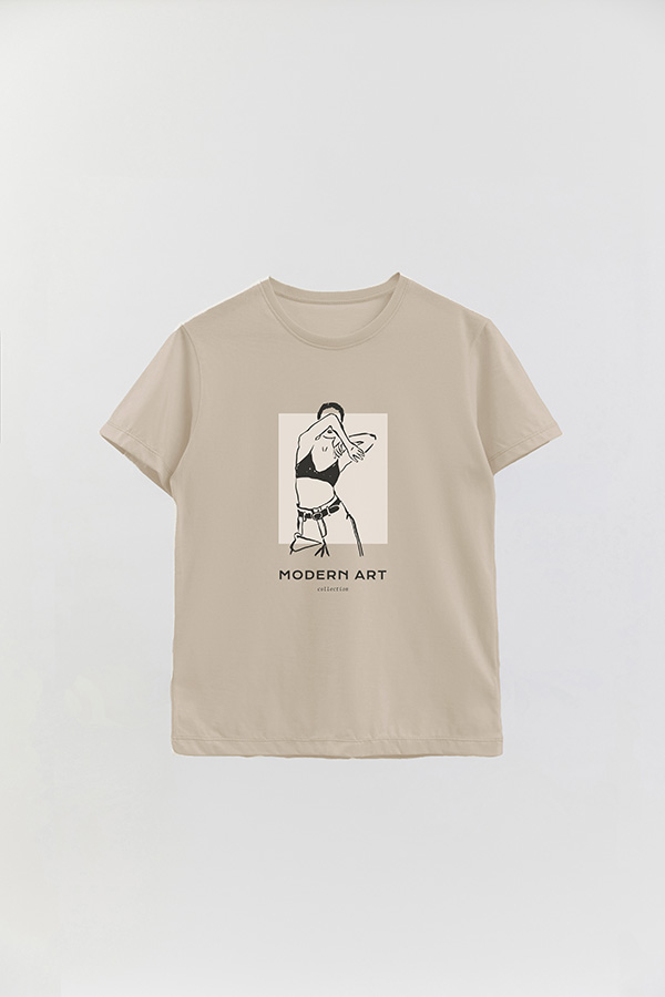 REMERA BASICA ESTAMPADA MODERN ART
