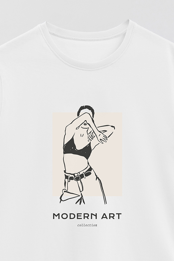 REMERA BASICA ESTAMPADA MODERN ART
