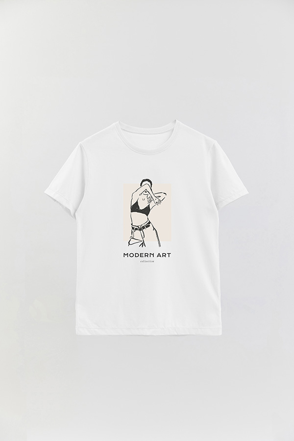 REMERA BASICA ESTAMPADA MODERN ART