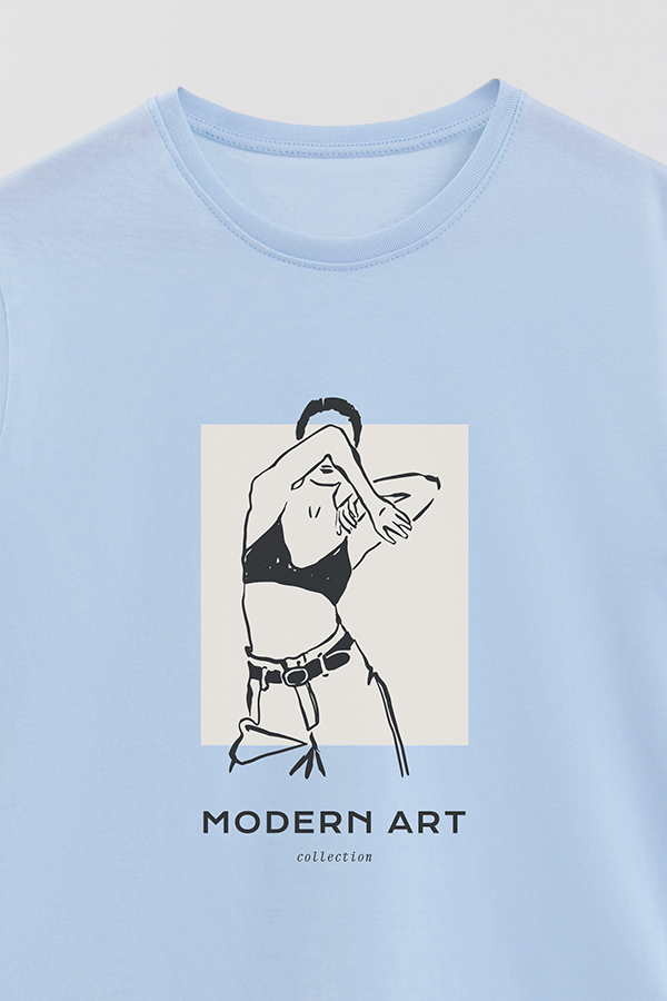 REMERA BASICA ESTAMPADA MODERN ART