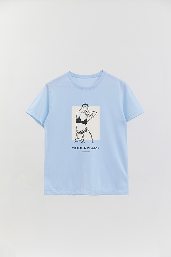 REMERA BASICA ESTAMPADA MODERN ART