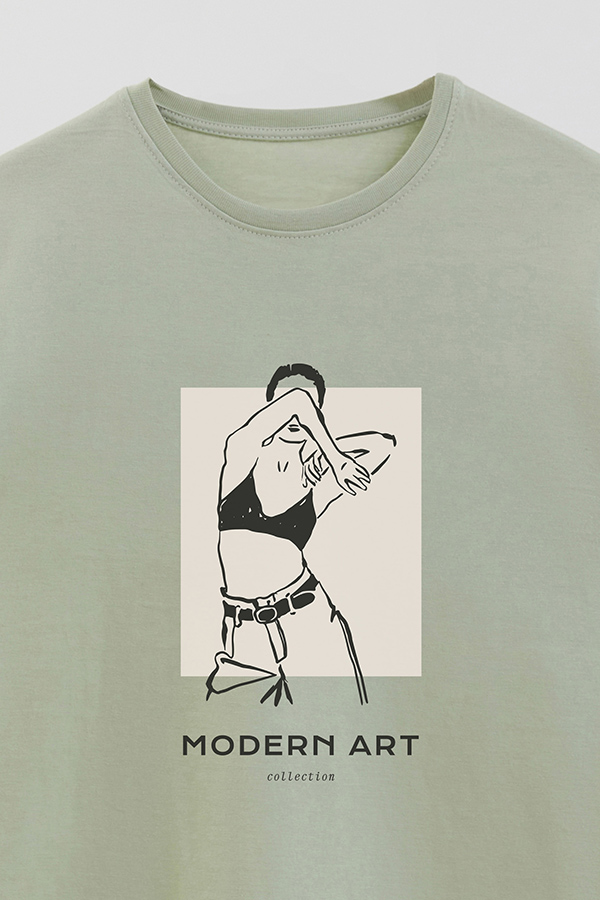 REMERA BASICA ESTAMPADA MODERN ART