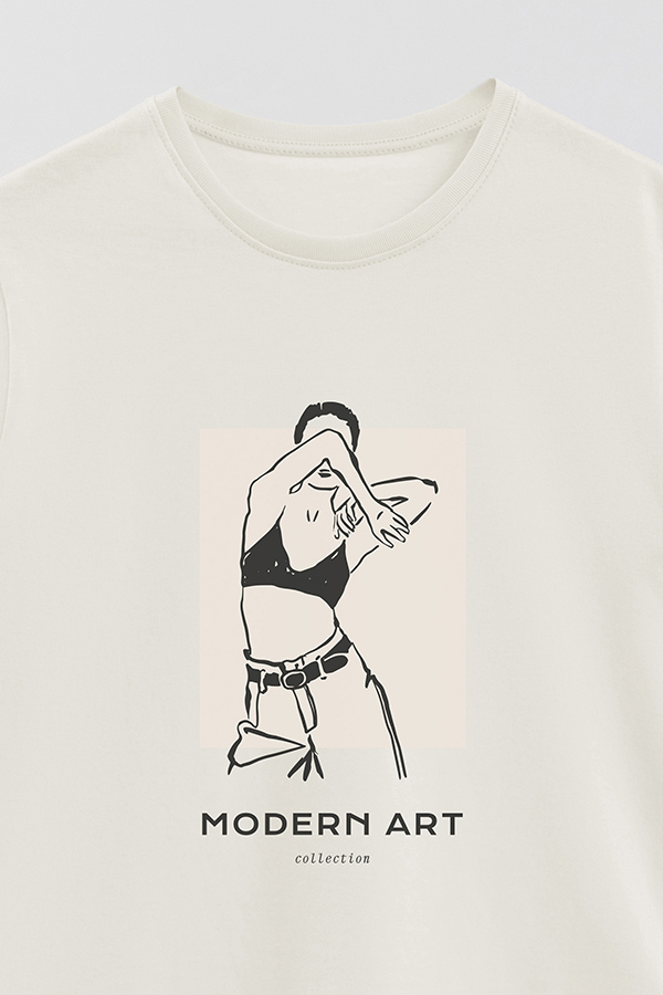 REMERA BASICA ESTAMPADA MODERN ART