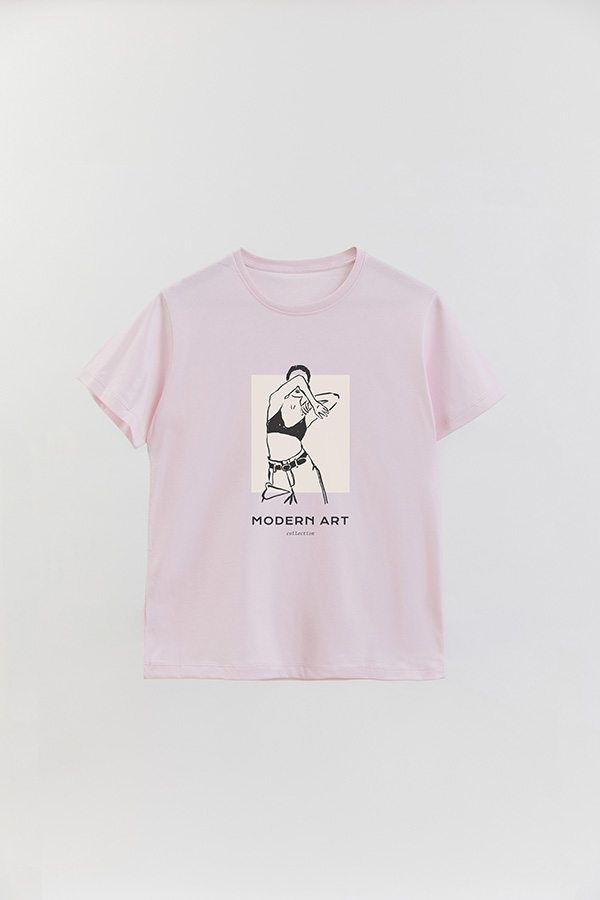 REMERA BASICA ESTAMPADA MODERN ART