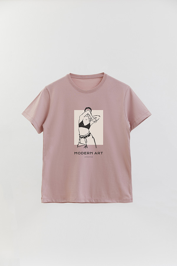 REMERA BASICA ESTAMPADA MODERN ART