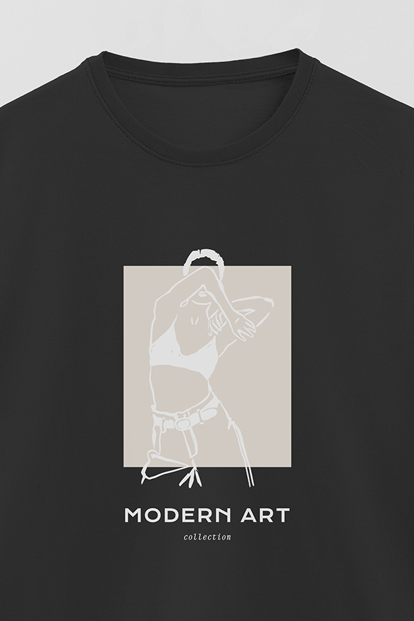 REMERA BASICA ESTAMPADA MODERN ART