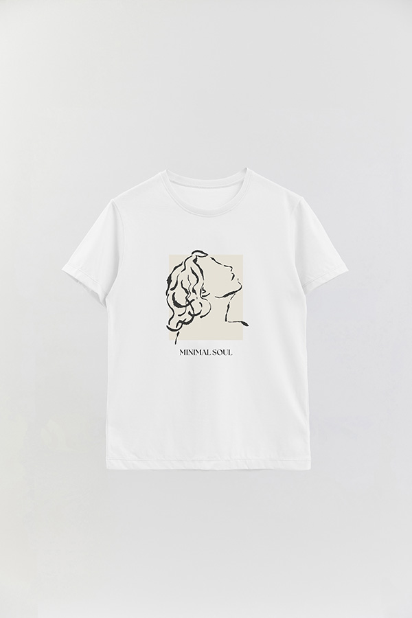 REMERA BASICA ESTAMPADA MINIMAL SOUL