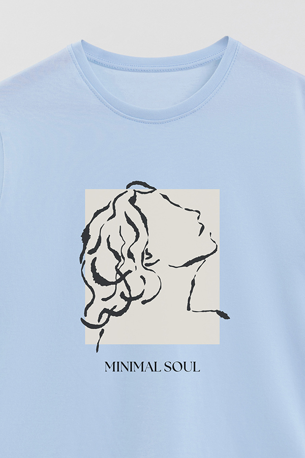 REMERA BASICA ESTAMPADA MINIMAL SOUL