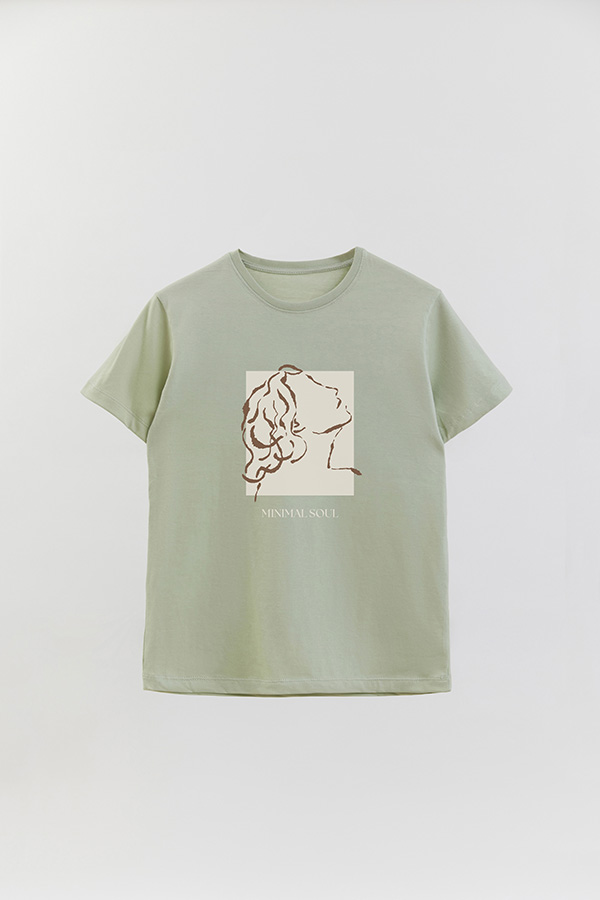REMERA BASICA ESTAMPADA MINIMAL SOUL