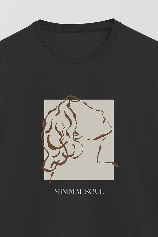 REMERA BASICA ESTAMPADA MINIMAL SOUL