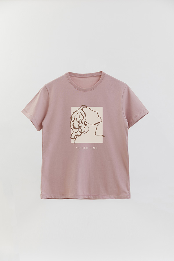 REMERA BASICA ESTAMPADA MINIMAL SOUL