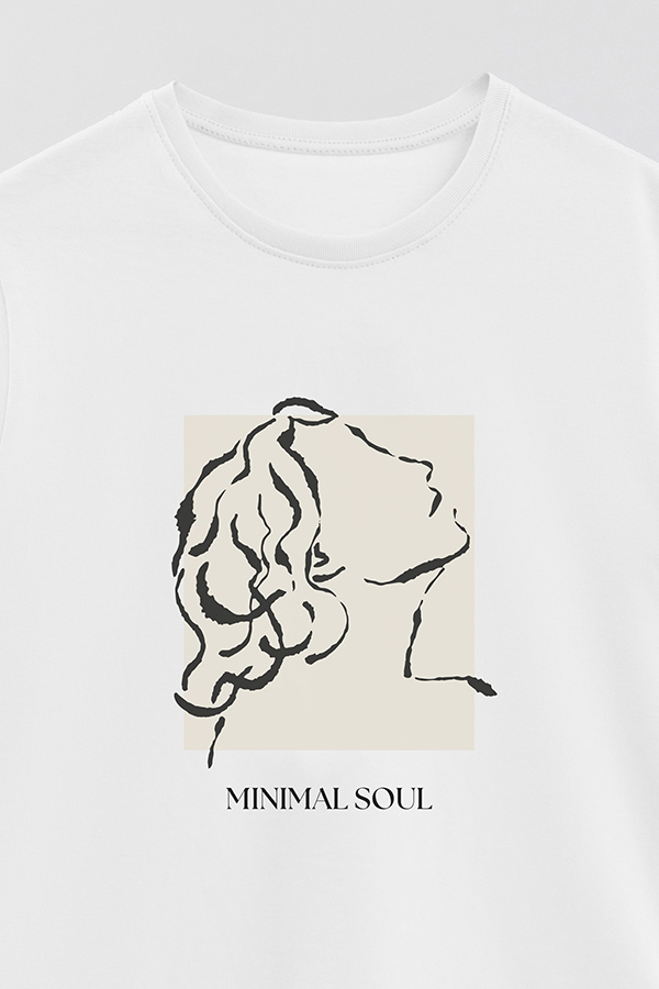 REMERA BASICA ESTAMPADA MINIMAL SOUL