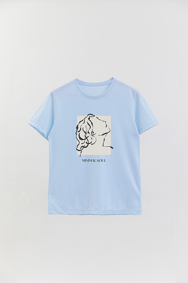 REMERA BASICA ESTAMPADA MINIMAL SOUL