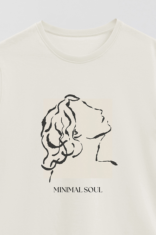 REMERA BASICA ESTAMPADA MINIMAL SOUL
