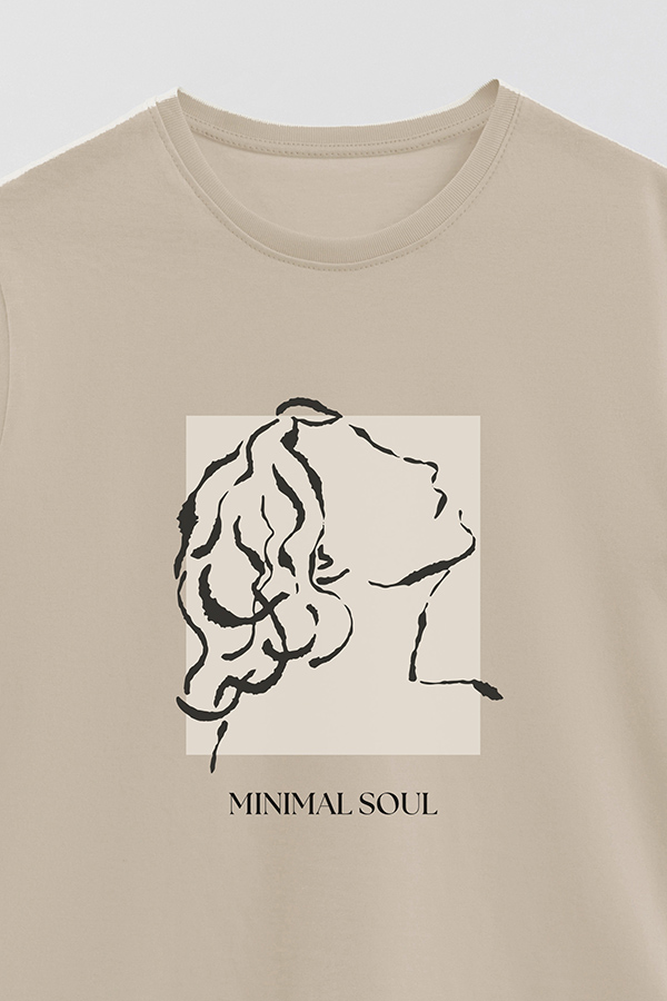 REMERA BASICA ESTAMPADA MINIMAL SOUL