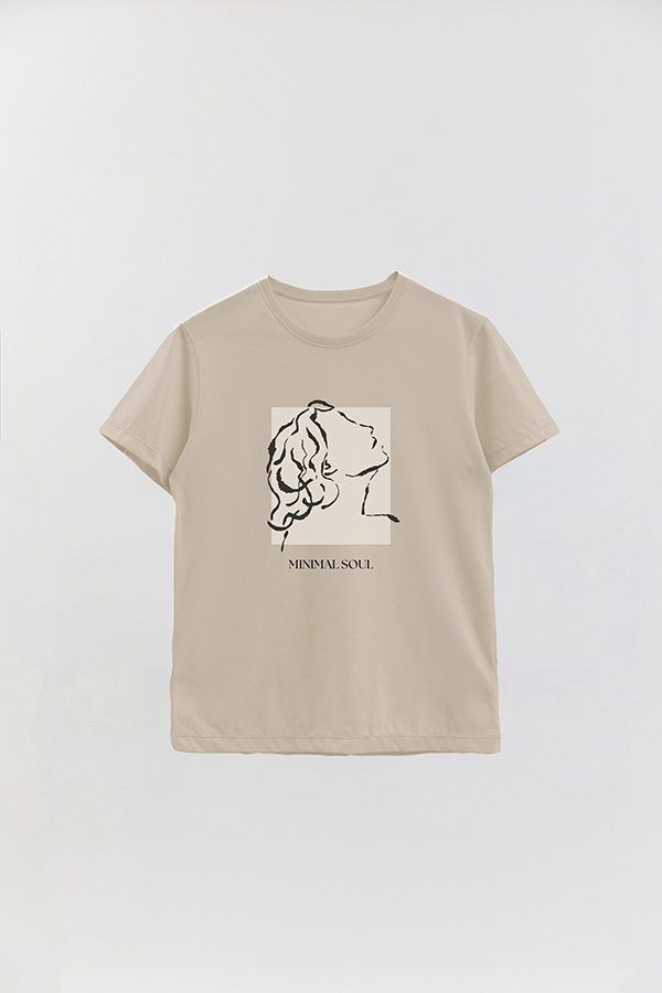 REMERA BASICA ESTAMPADA MINIMAL SOUL