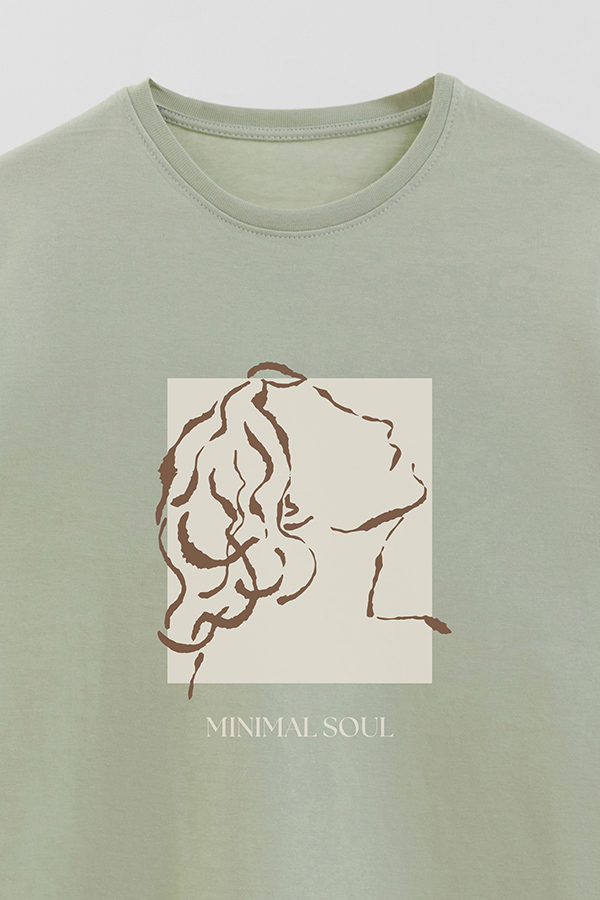 REMERA BASICA ESTAMPADA MINIMAL SOUL