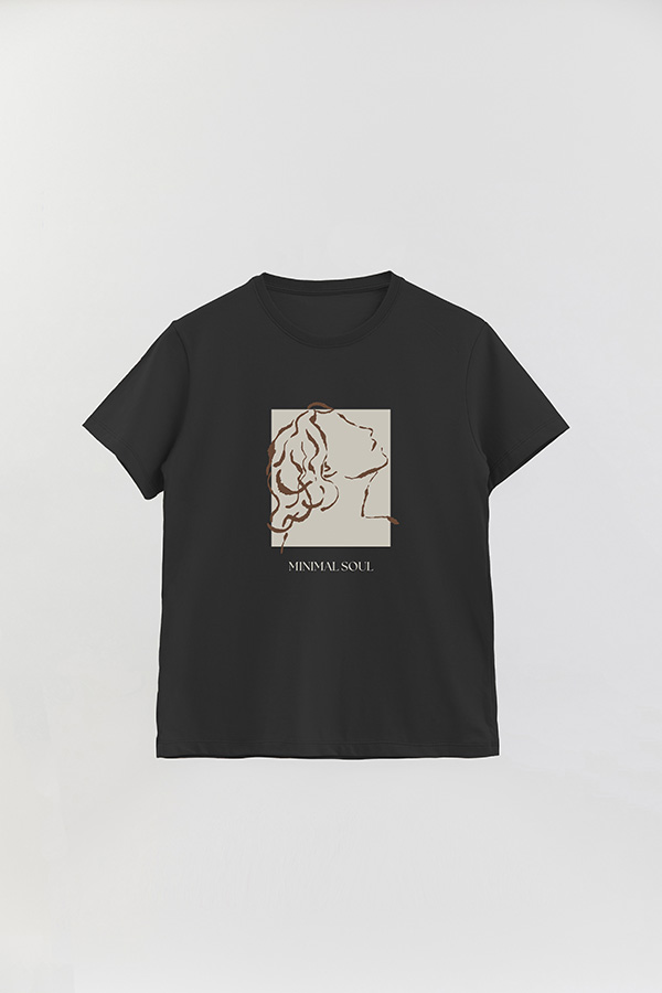 REMERA BASICA ESTAMPADA MINIMAL SOUL