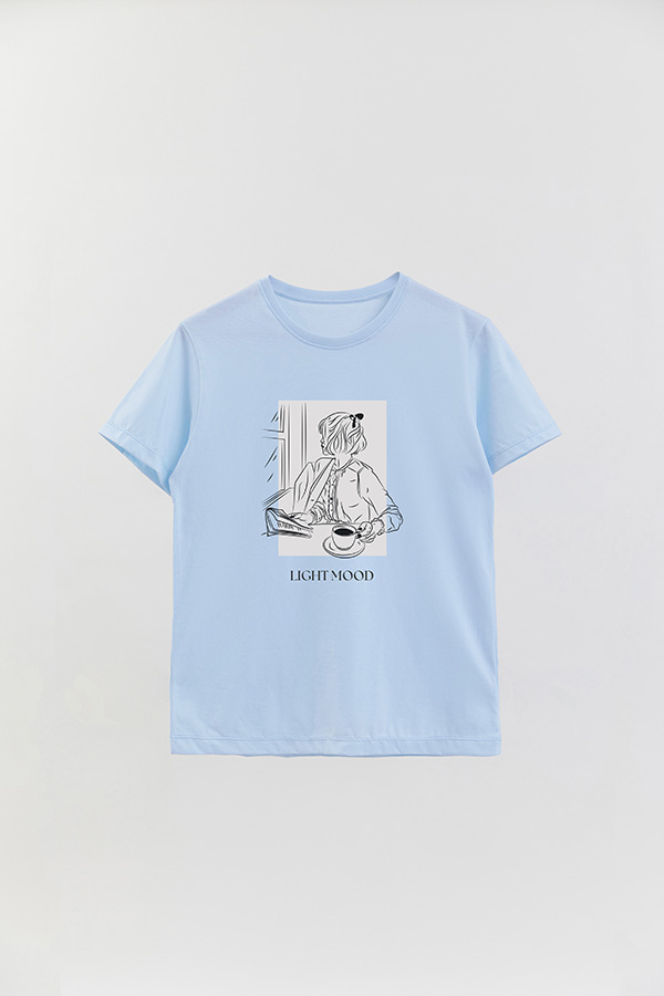 REMERA BASICA ESTAMPADA LIGHT MOOD