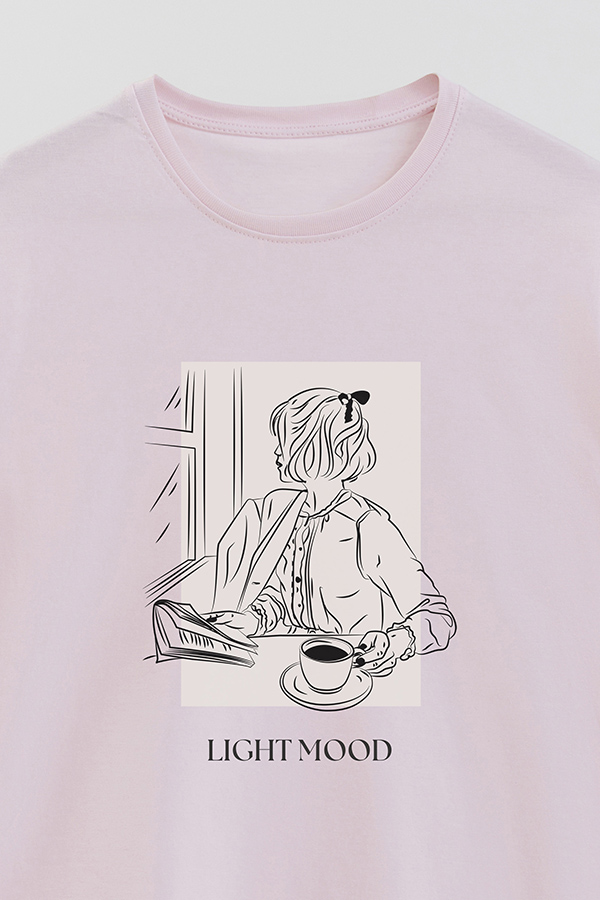 REMERA BASICA ESTAMPADA LIGHT MOOD