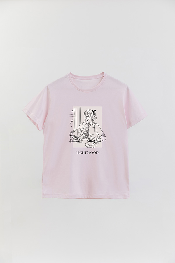 REMERA BASICA ESTAMPADA LIGHT MOOD