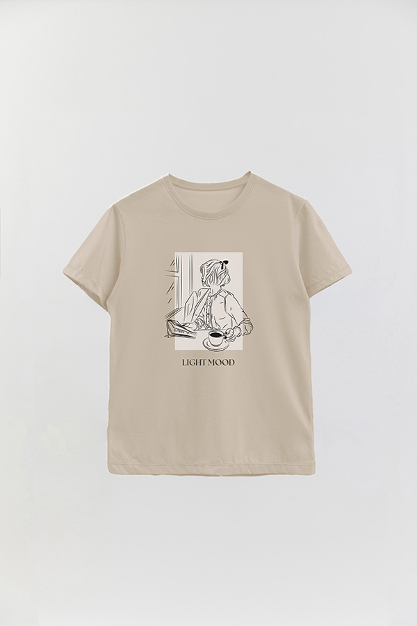 REMERA BASICA ESTAMPADA LIGHT MOOD