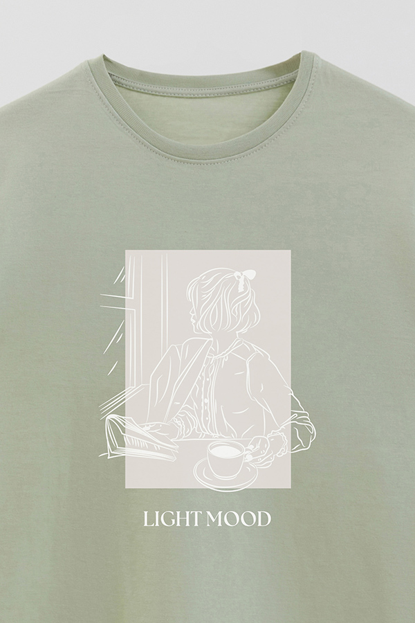 REMERA BASICA ESTAMPADA LIGHT MOOD