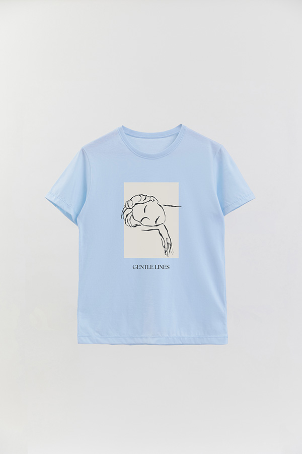 REMERA BASICA ESTAMPADA GENTLE LINES