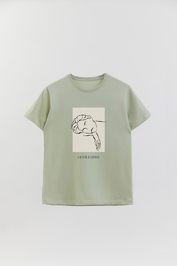 REMERA BASICA ESTAMPADA GENTLE LINES