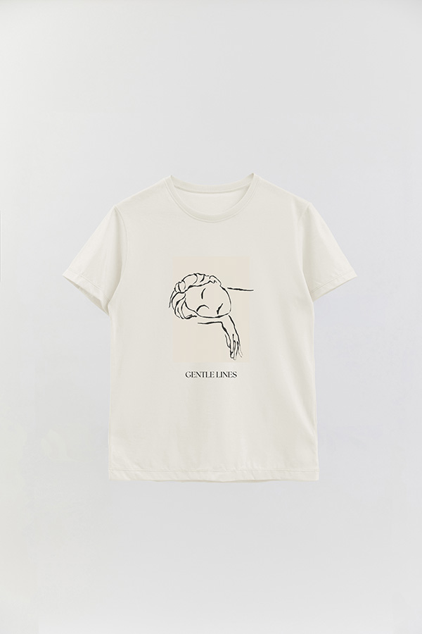 REMERA BASICA ESTAMPADA GENTLE LINES
