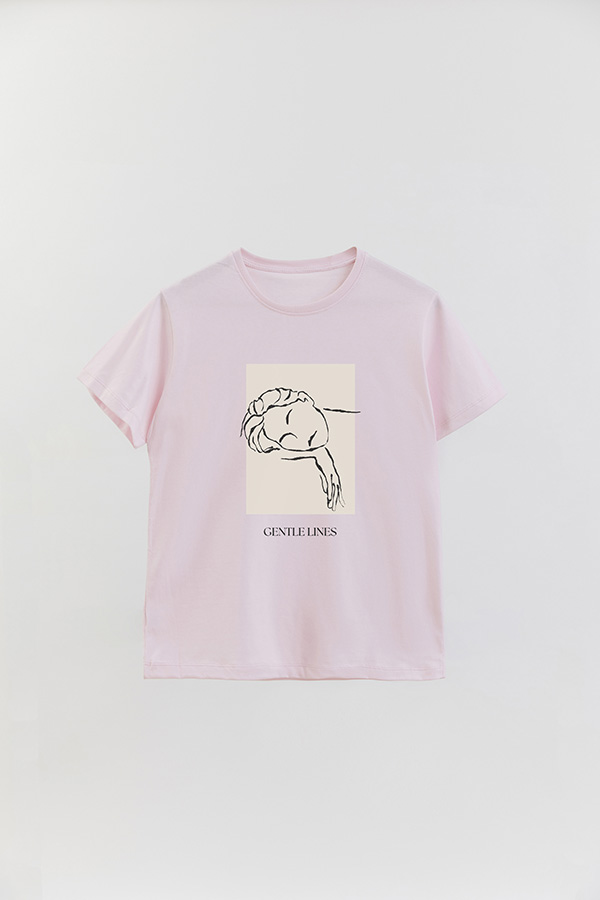 REMERA BASICA ESTAMPADA GENTLE LINES