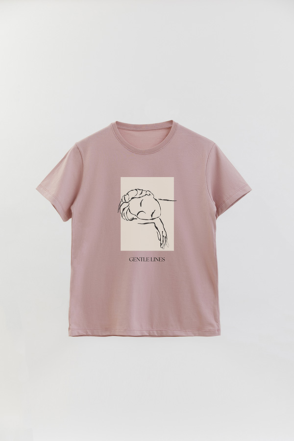 REMERA BASICA ESTAMPADA GENTLE LINES